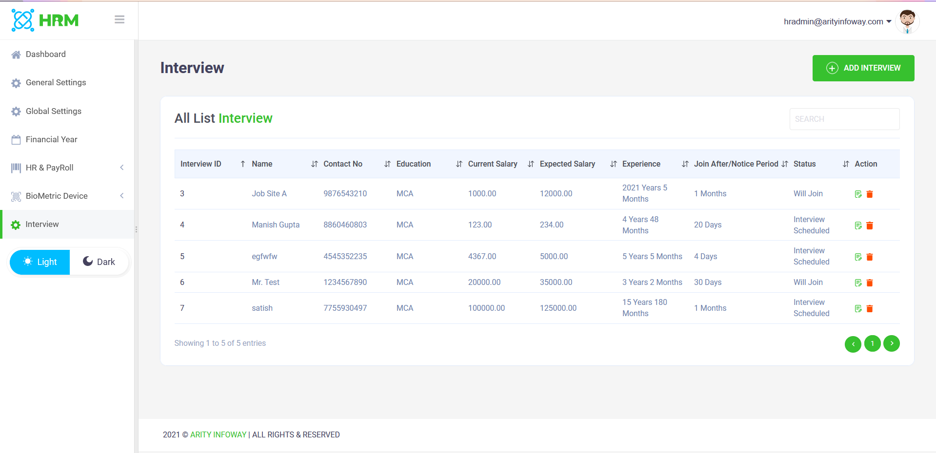 HRMS - Human Resource Management System, ZkTeco BioMetric Time attendance, Salary, Manage employee